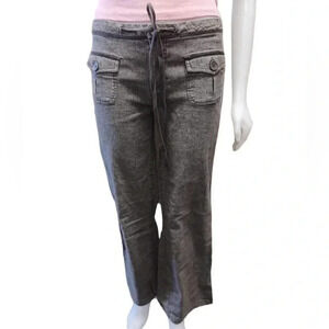 Be Bop Charcoal Ramie Blend Bootcut Pants  Size 9